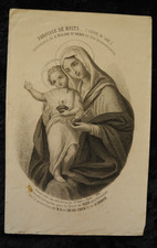 OLD VINTAGE ANTIQUE HOLY CARD / PRAYER CARD