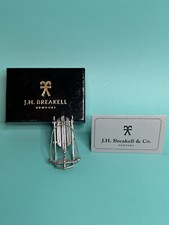 J. H. Breakell Sterling Silver Sled Christmas Ornament picture