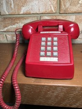 VTG RED CORTELCO TOUCHTONE DESK PHONE 250047-MBA-20M MADE IN USA picture