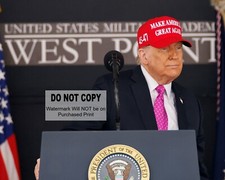 Donald Trump West Point - Podium- Commencement Speech -MAGA- 8X10 PHOTO (#1089) picture