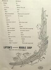 Lipton's Noodle Soup Servicemen Ladies Conga Line Dance Vintage Print Ad 1945 picture