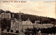 VINTAGE POSTCARD BASILLICA OF SAINT ANNE DE BEAUPRE MAILED QUEBEC 1908 FRESH picture