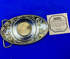 Treaty with Delaware First Commemorative Mint One Dollar Coin belt buckle & COA picture