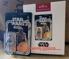 NEW RELEASE 2026 Hallmark Star Wars Boba Fett Vintage 21 back Figure Ornament picture