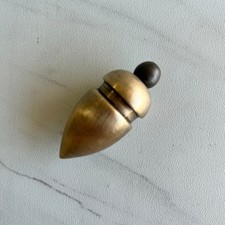 Vintage Rare Acorn Shape Ornate Brass Masonry Carpenter Plumb Bob Level Tool picture