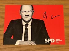 OLAF SCHOLZ CHANCELLOR OF GERMANY SIGNED IN PERSON OFFICIAL PROMO CARD / PHOTO picture