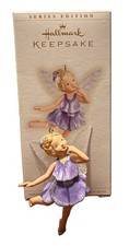 Hallmark Pansy Fairy Ornament 2006 Fairy Messengers Series 2 Purple QX2563 picture