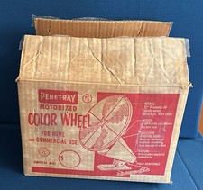 Vintage Penetray Motorized Color Wheel Christmas Tree Light With Box Working picture
