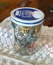 Old Skippy Jar Full Of Junk Drawer Treasures Metal picture