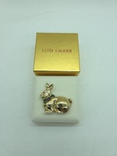 Vintage Estee Lauder Golden Rabbit Compact Beautiful Solid Perfume picture