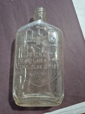 O.F.C. Old Fashion Copper Whiskey Bottle Vtg 1930-32 Kentucky Heart Blue Grass picture