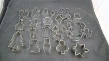 LOT of 26 Vintage Classic Cookie Cutters Tin Soldered Christmas Holiday  #4 picture