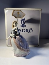 Lladro 05211 Angela Porcelain Figurine Girl With Umbrella / Parasol Retired picture