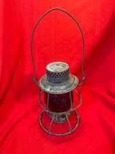 Antique Dietz No. 39 Vulcan Railroad Lantern Red Globe picture