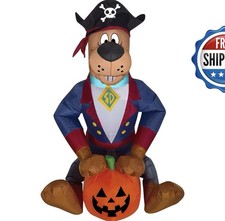3 Ft Scooby-Doo Halloween Inflatable Pirate Scooby Blow Up Yard Decor Built-in picture
