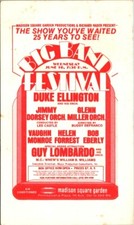 Big Band Festival Duke Ellington Jimmy Dorsey Guy Lombardo MSG NY postcard CQ1 picture
