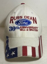 Vintage Ford Patriotic Adjustable Hat USA Flag Brim America picture
