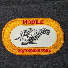Vintage Mobile Greyhound Park Alabama Racing Dog Embroidered Patch Sew On 4.25