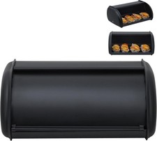 Stainless Steel Roll Top Bread Box Kitchen Countertop Storage Container Bin picture