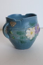 Vtg 1939 Roseville Pottery Cosmos Jardinere Planter w/ Orig Foil Label, 649-3 picture