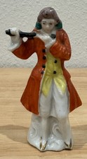Vintage MCM Colonial Style Musician Man Playing The Flute 3.5