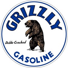 Grizzly Dubbs Cracked Gasoline - Service Station NEW METAL SIGN: 12
