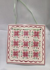 Vintage 1992 Hill Design Inc Plate Quilt Tile - Whig Rose Pattern picture