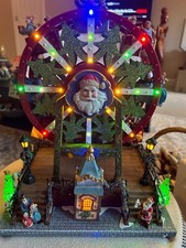 Carole Towne Collection Santas Christmas Ferris Wheel LED Lights Holiday Decor picture