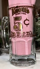 Knott's Berry Farm 5¢ Beer VTG Tall Heavy 8