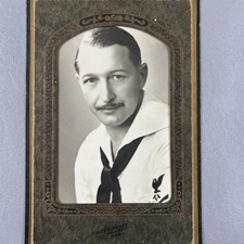 Vintage Portrait Photo US Navy Sailor World War II Era Military Little Rock Ark picture