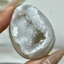 51GNatural crystal agate fully polished dinosaur egg spiritual crystal picture
