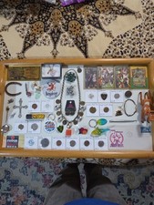 Antique Junk Drawer With Real Gold, Silver, Jewlery And More picture
