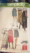 Vintage Simplicity Skirt Sewing Pattern 9099 Size 12 Waist 25.5 Hip 36 Cut Compl picture