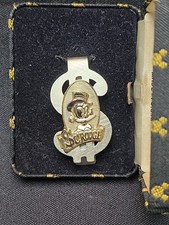 Disney Gold Tone Scrooge McDuck Money Clip In Original Case picture