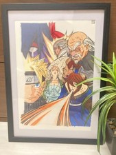 Naruto Framed Full-Color Illustration A3 Official Reproduction with Hologram picture