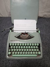 Vintage HERMES ROCKET - Typewriter Seafoam Green, Mint Green, Swiss Made. picture