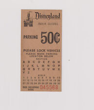 Disneyland 1960s Vintage Parking Ticket 50 Cent Globe Ticket Company picture