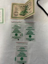 Lot of 3 Vintage Publicity Sweepstakes Genuine Tamiz Emerald Packets with COA picture