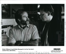 1997 Press Photo Robin Williams and Stellan Skarsgard in