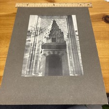 Seljuk Islamic Stone Portal Arch Muqarnas Carving VTG Mount Architectural Photo picture