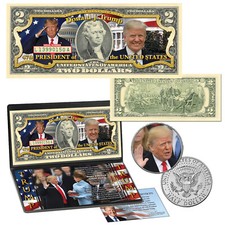 DONALD TRUMP OFFICIAL Colorized Coin & Currency Collection - 47th President picture