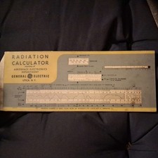Vintage GE General Electric Radiation Calculator Slide Rule GEN-15C No OG Manual picture