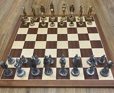 Rare Cci Comstock Creations Vtg Gold and silver Pewter Chess Set picture