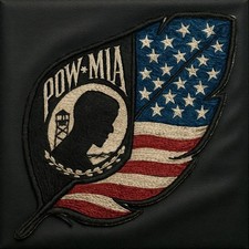POW MIA USA flag feather 5.25 by 3 inch patch hook fastener new picture