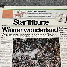 ￼Minneapolis Star Tribune October 28 1987 MN Twins Championship Parade ￼poster picture