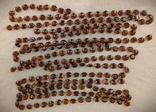 Vintage Italian Crystal Chandelier Amber Prism Chain 186 inches picture