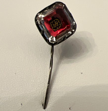Antique 17th/18th Century English Foiled Stuart Crystal Stick Pin Sterling picture