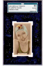 Lana Turner Graded 80% Cinama Stars Cigarette Card 3.5 x 5.5