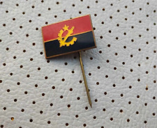 National Flag Angola 1975 Enamel Vintage Pin 1975 RARE Pin Badge Angola picture