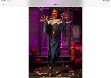 7 FT ANIMATED CIRCLING RAVENS SCARECROW TEKKY HALLOWEEN ANIMATRONIC PROP picture